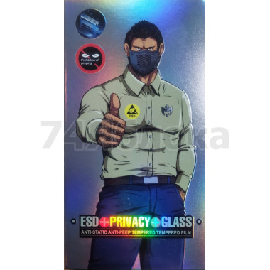 Стекло iPhone 13/13 Pro АНТИ-ШПИОН 10в1